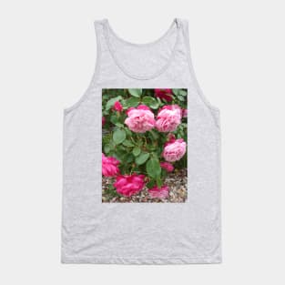 Pink Vintage Rose Flower Photo Tank Top